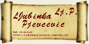 LJubinka Pjevčević vizit kartica